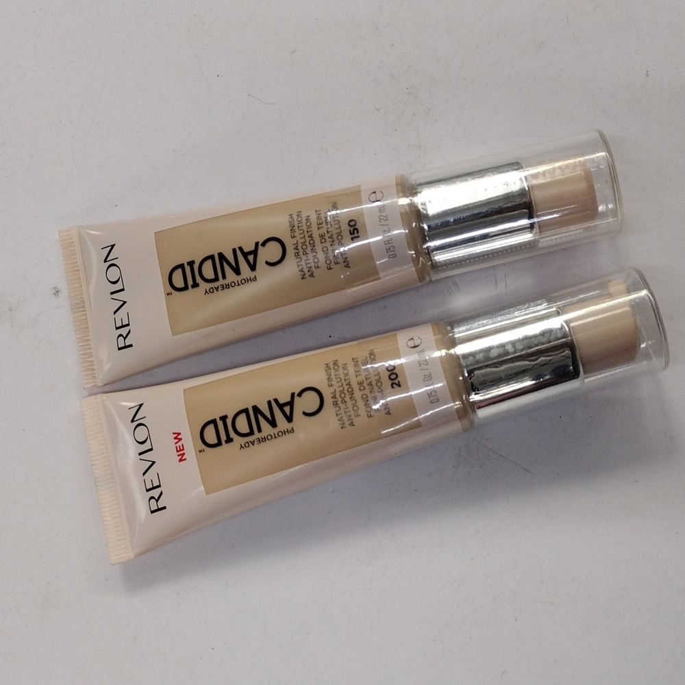 REVLON PHOTO READY CANDID NATURAL FINISH ANTI-POLLUTION 200 & 150 new Set of two